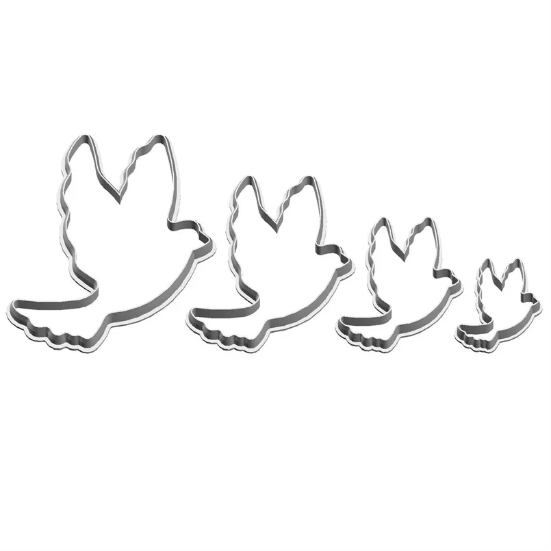 Cookie Cutter Baking Mold Decorating Tool Cartoon Flying Animals Peace Dove Plastic Molds Biscuit Cake Pastry Fondant