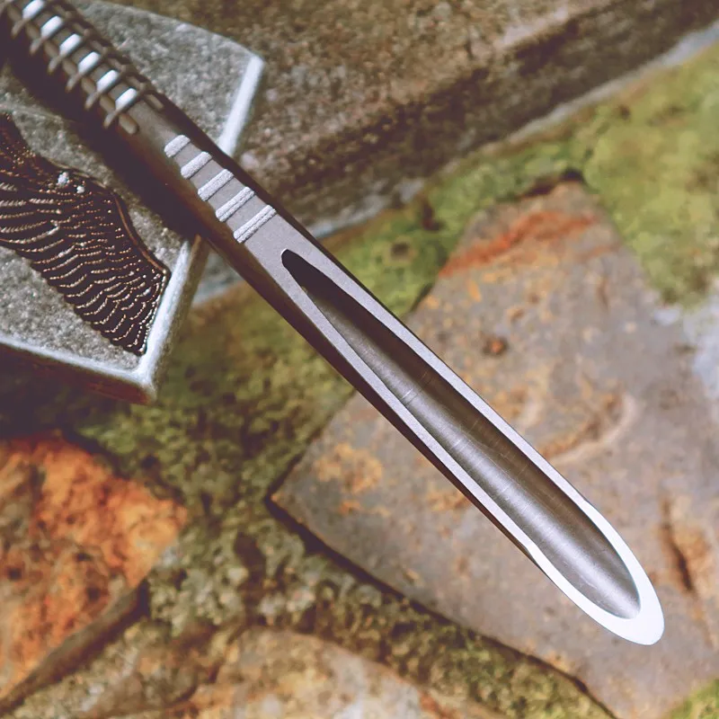 TC4 Titanium alloy Crowbar titanium alloy crowbar EDC tools Thunderweave handle Hand Outdoor Camping Gear Multifunction Tools window breaker fork
