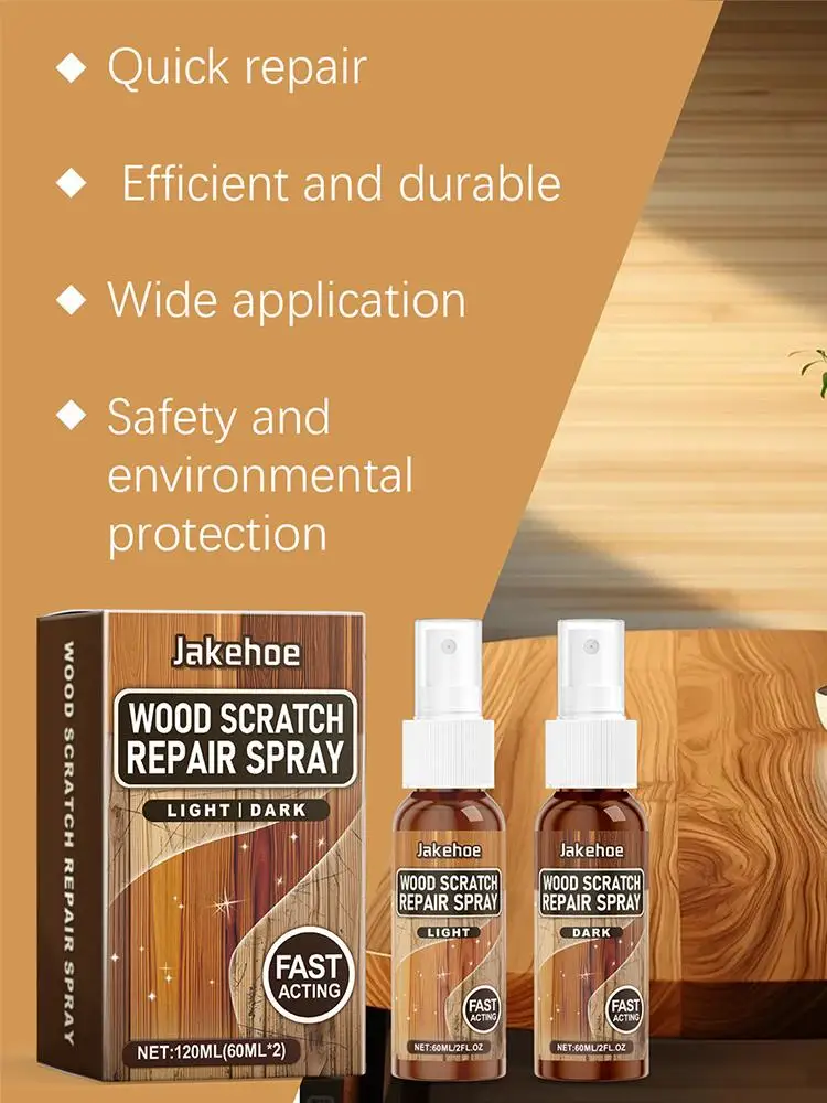 Scratch Remover for Wood Furniture Fast Acting Scratch Repair Spary Floor Polish and Restorer Natural Shine Removes Scratches