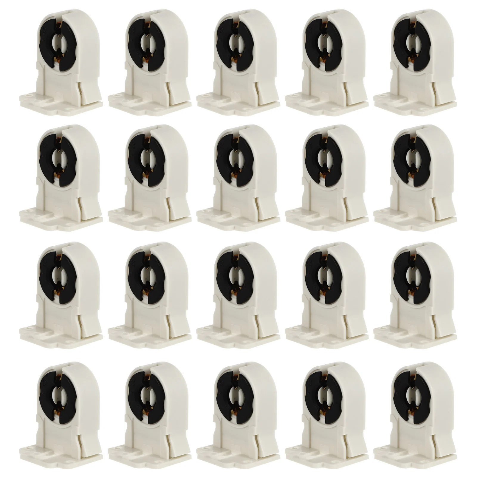 

T8/G13 Fluorescent Lamp Holder Heat-resistant Lamp Holder Household Light Tube Holder for Home Office Bedroom (White)