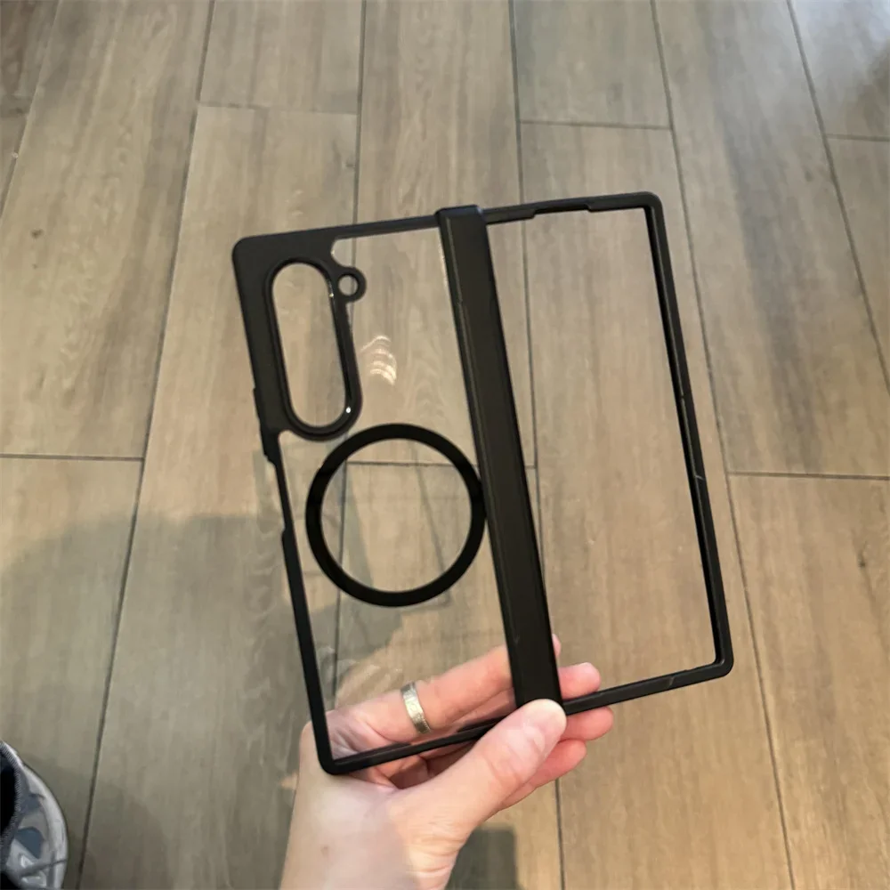 Transparent Magnetic Luxury Armor Case with Wireless Charging