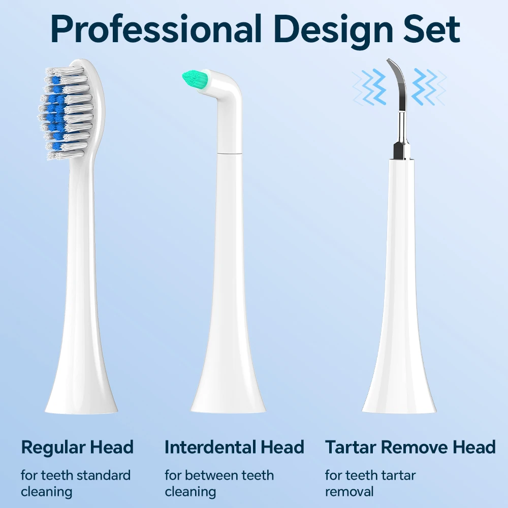 Rechargeable Electric Toothbrush with 6 Heads & 3 Modes, Smart Electric Toothbrushes Compatible with Philips Sonicare Brush Head