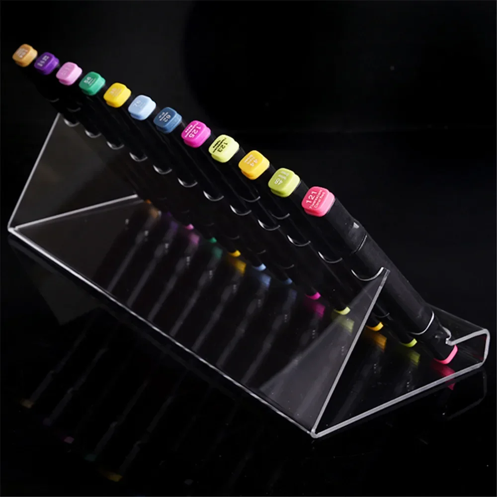 6/12 pens Acrylic Pen Stand Pen Holder Stationery Display Stand Makeup Eyebrow Pen Holder Test Tube Rack DC05 4