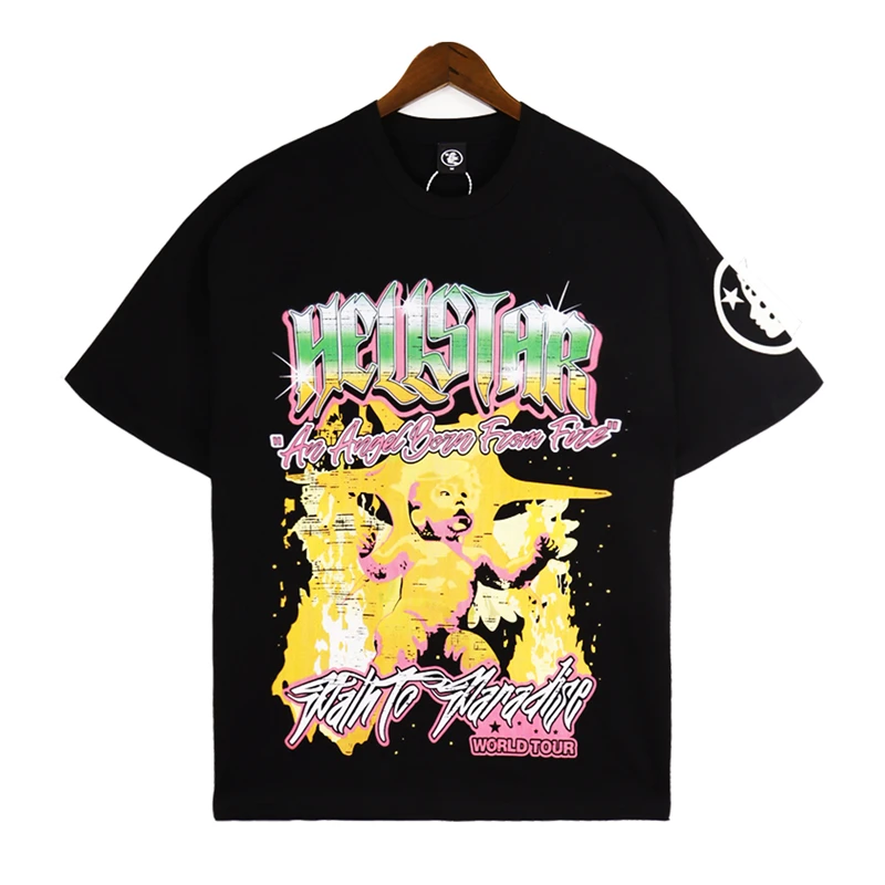 

New Style Hellstar Studios Oversized T-Shirt Men Women Streetwear Casual Short Sleeve Tee Top With Tag