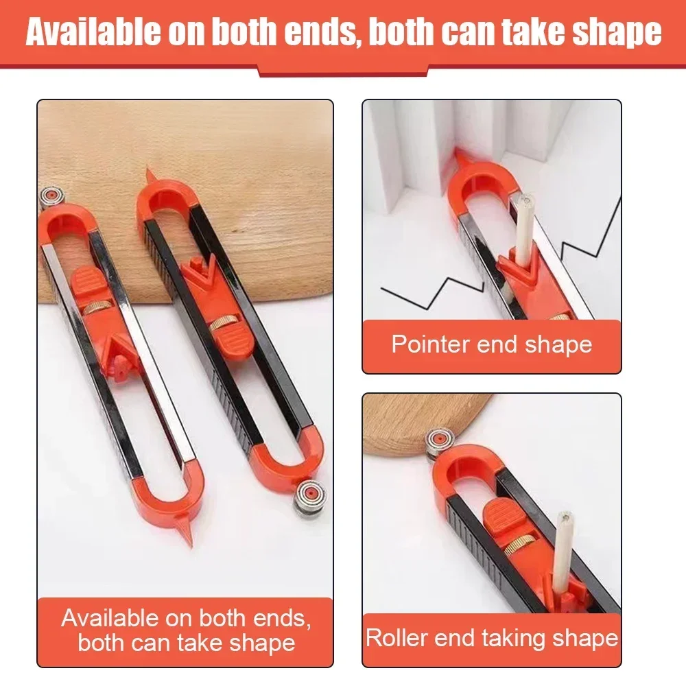 Measuring tool contour scribing ruler contour lock precision woodworking instrument adjustable locking copier contour gauge carpentry gauge woodworking gauge scribing tool