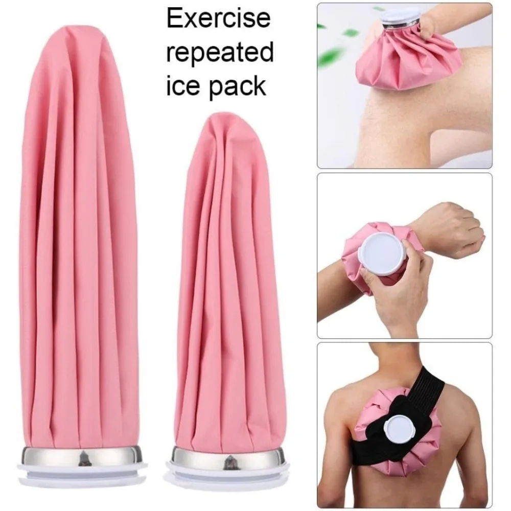 Ice Pack for Injuries Reusable Ice Cold Packs Ice Bag Hot Water Hot & Cold Therapy Pain Relief for Knee Leg Injury No-Leak