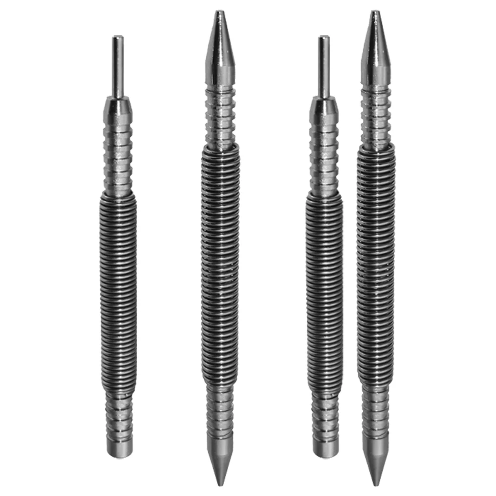1/2Pcs Spring Tool Hammerless Nail Set Double Head 1/16&3/32inch Door Pin Removal Tool Center Holes Punch Wood Press Dent Marker woodworking tool manual tools