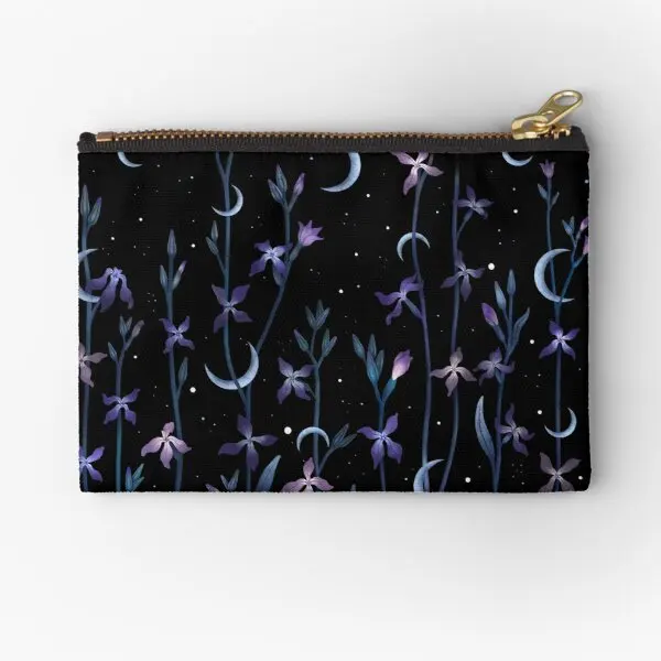 

Greeting To The Moon Matthiola Zipper Pouches Wallet Money Coin Key Pocket Bag Packaging Storage Men Pure Cosmetic Socks