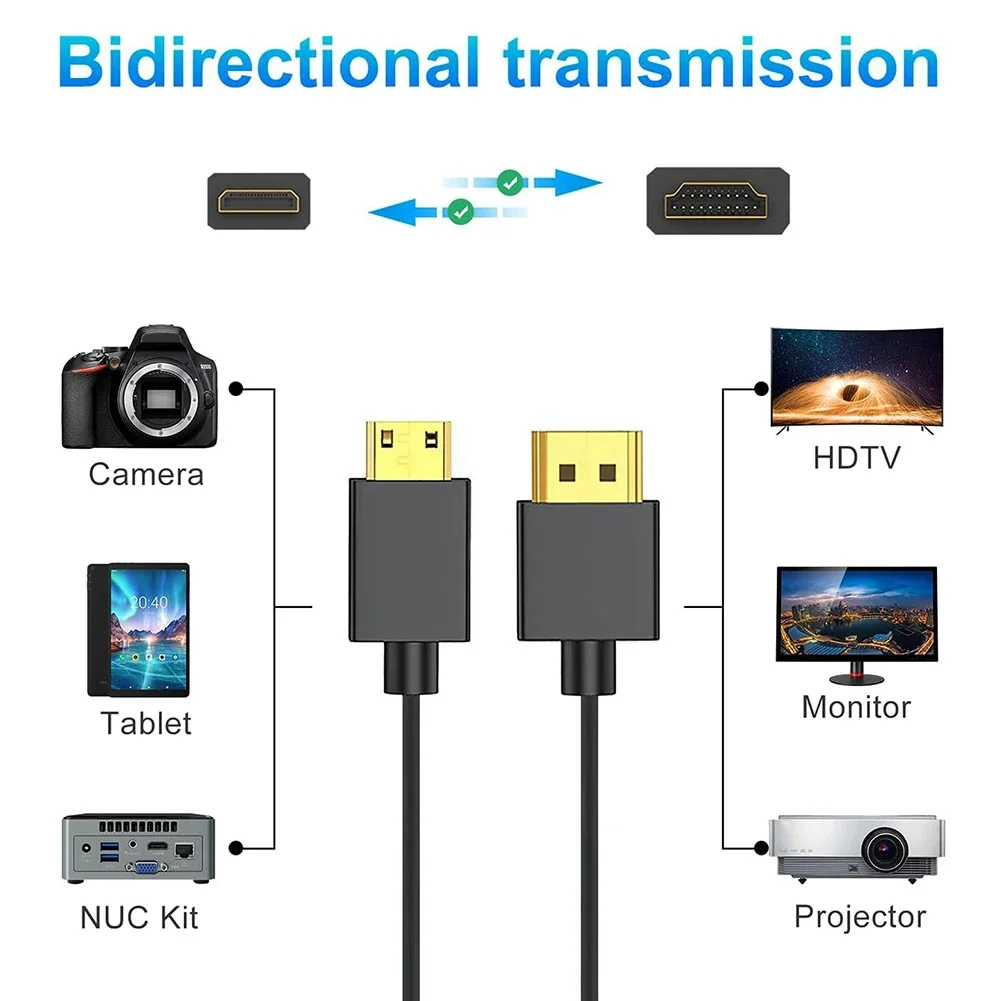 Ultra Soft & Thin High-Speed 4K HDMI to Mini HDMI Cable