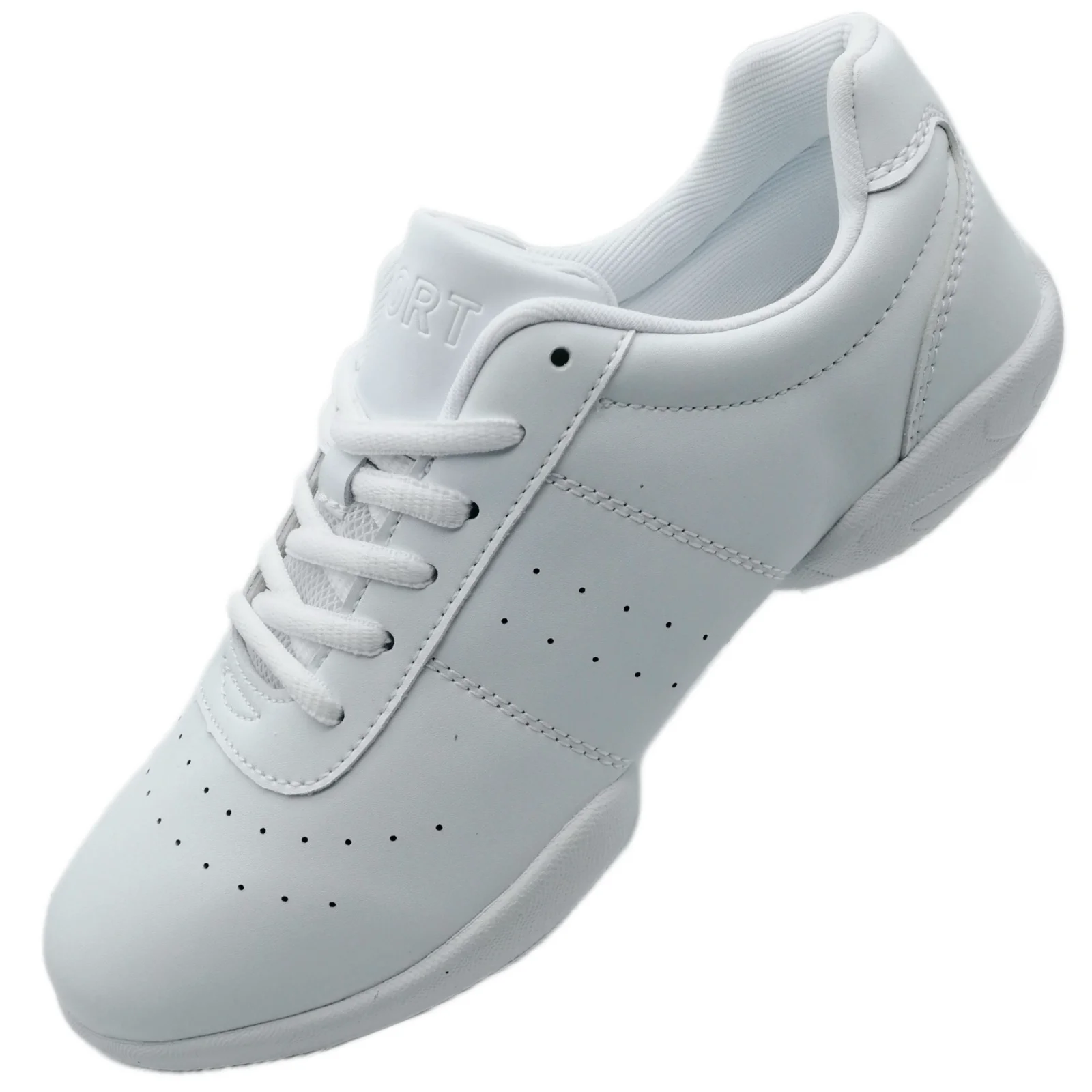 Marwoo 610 Lightweight White Soft Sports Dance Shoes Fitness Aerobics Cheerleading Shoes Competitive Training Women's
