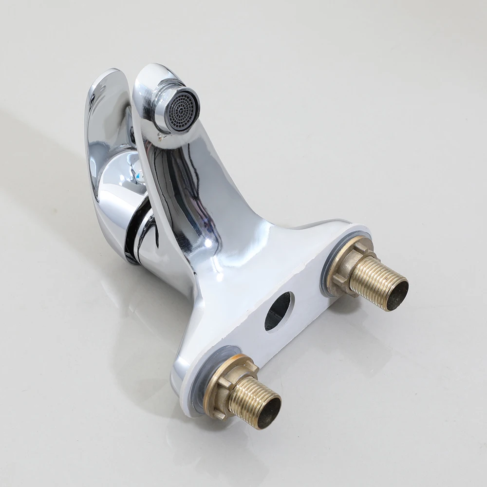 Description Picture 6 of itemYANKSMART Chrome Polished Bathroom Faucet Basin Faucets Deck Mounted Single Handles Dual Holes Torneira Sink Mixer Water Tap