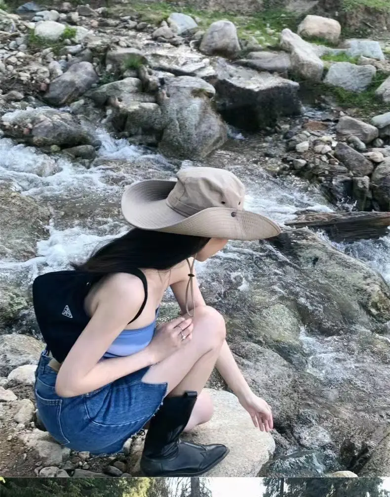 Description Picture 6 of itemMen's and Women's Outdoor Fishing Hats, Quick Drying Sun Visors, Cycling Camping Hats, Essential Tools for Fishing, Trendy