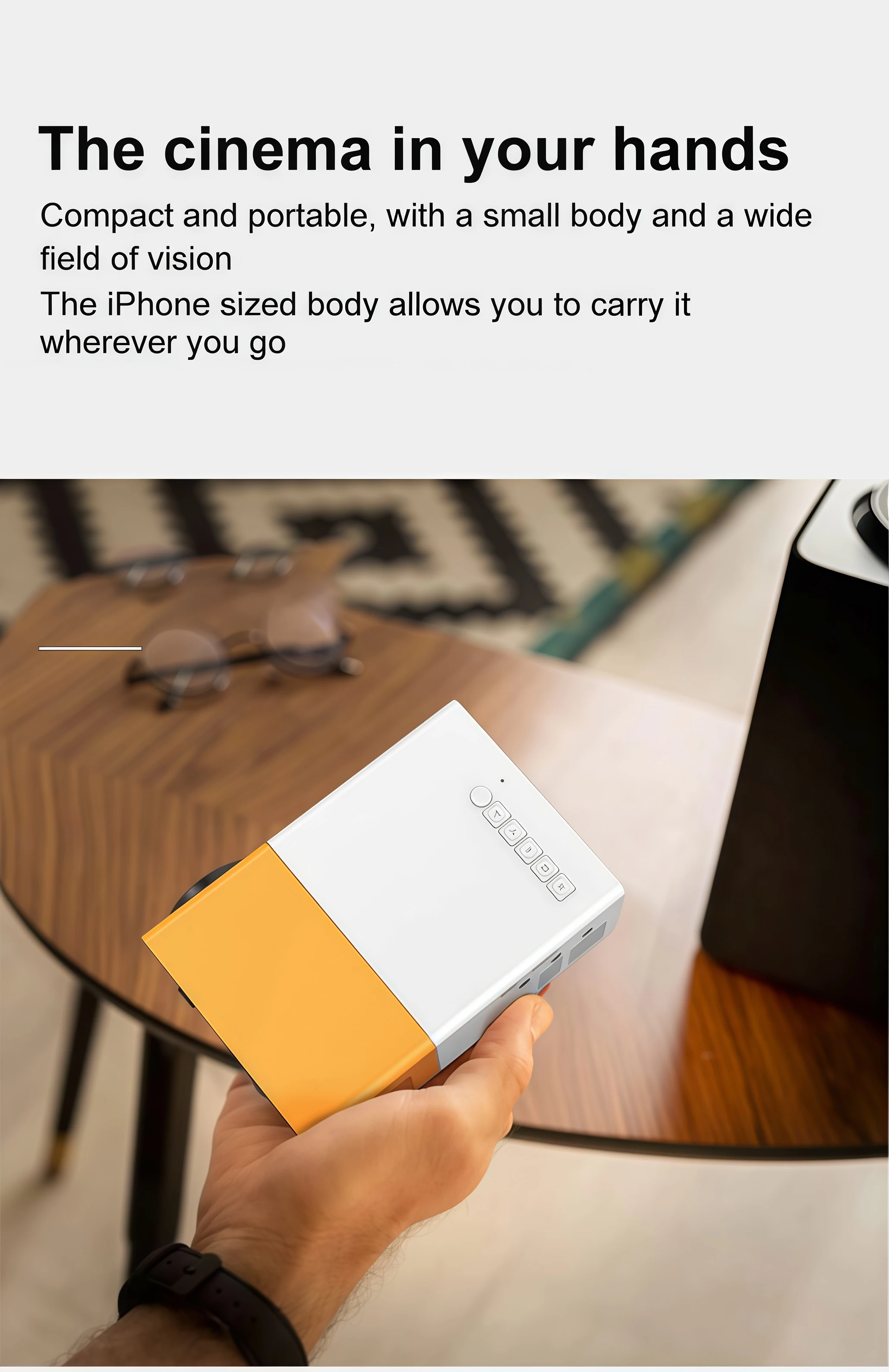 Mini Portable For Cartoon Outdoor LED Pico Movie Projector for Home Theater Kids