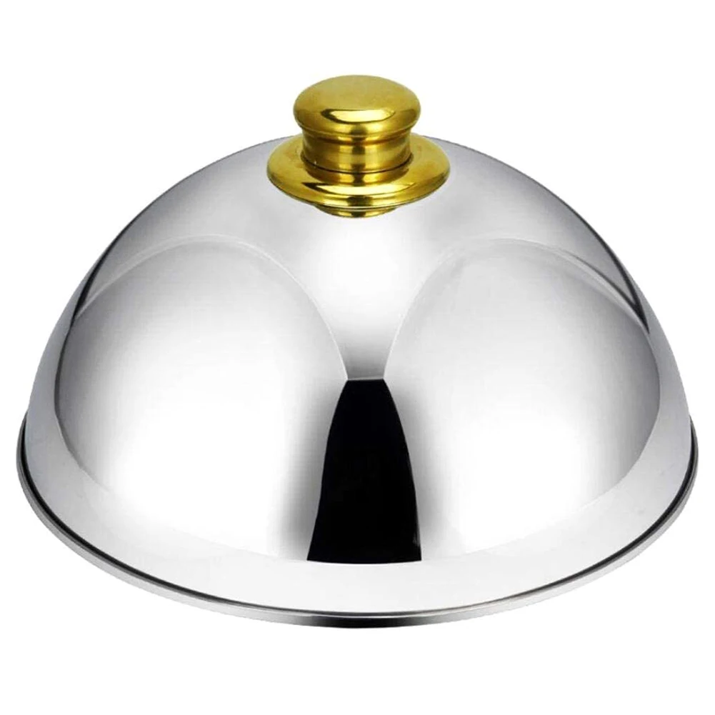 Cloche Food Cover Stainless Steel Cloche Food Cover Dome Serving Plate Dish Dining Dinner for Home Kitchen Restaurant Cafe food cover