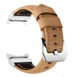 Premium Genuine Leather Watch Strap - Enhanced Design for Watch 6 Classic 47mm (Yellow Silver Buckle)