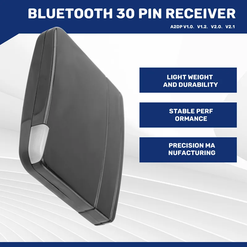 B63B-A2DP Bluetooth Music Audio 30Pin Receiver Adapter Speaker Dock For Wireless Transmitter Headphone Stage Return