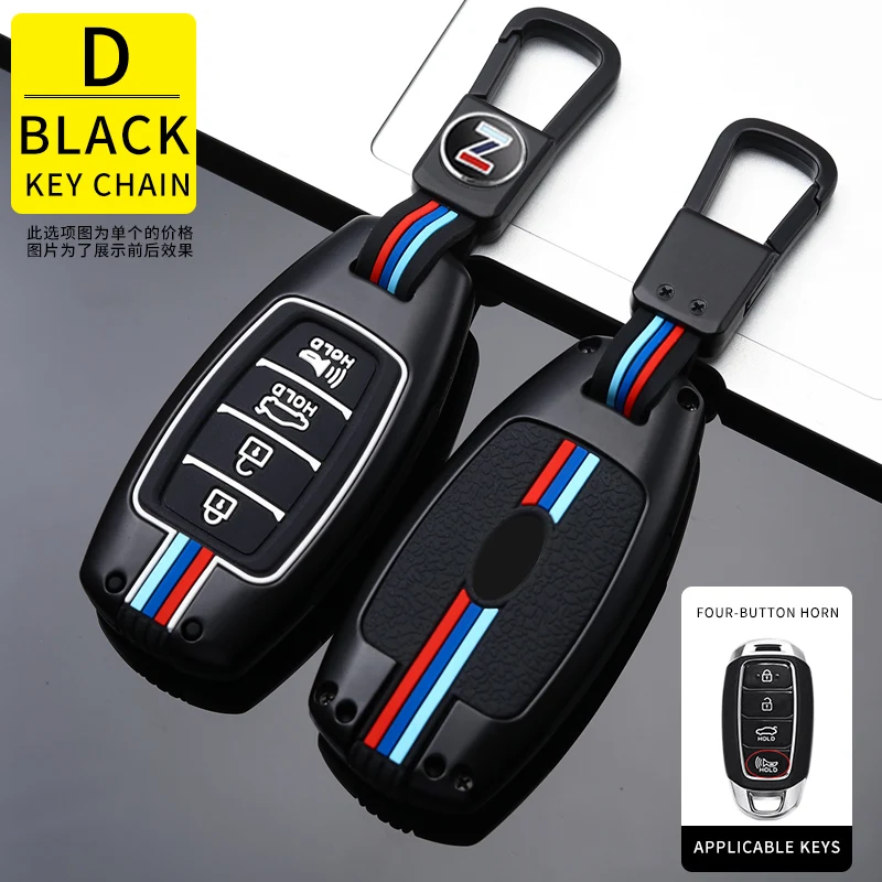 Portachiavi in lega per auto per Hyundai Palisade Grandeur Azera Elantra GT Kona 2018 2019 accessori per la copertura della protezione del telecomando intelligente - S276ae94839694d55a24f80eee45dbfafy
