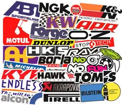 Lot de 10, 30, 50 ou 103 pièces d'autocollants Cool, style de voiture, Modification Graffiti, dessin animé, Logo de marque, téléphone, ordinateur portable, décalcomanie 