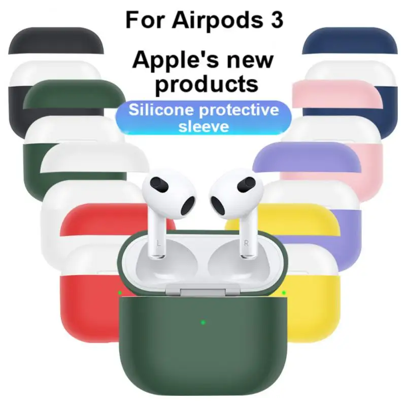 

2021 Official Soft Liquid Silicone Case For AirPods 3 Wireless Earphone Protective Case For Apple Airpods 3 Cover Case