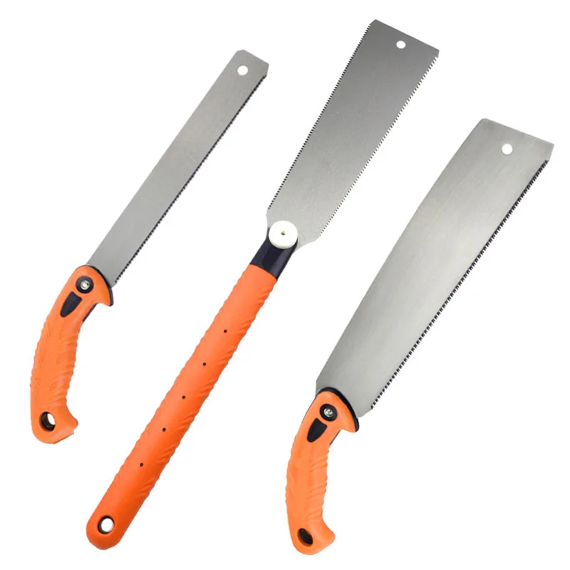 3-edge Teeth Hand Saw Pull Razor Saw Medium Crosscut For Garden Pruning Wood Bamboo PVC Plastic Cutting Woodworking Tools