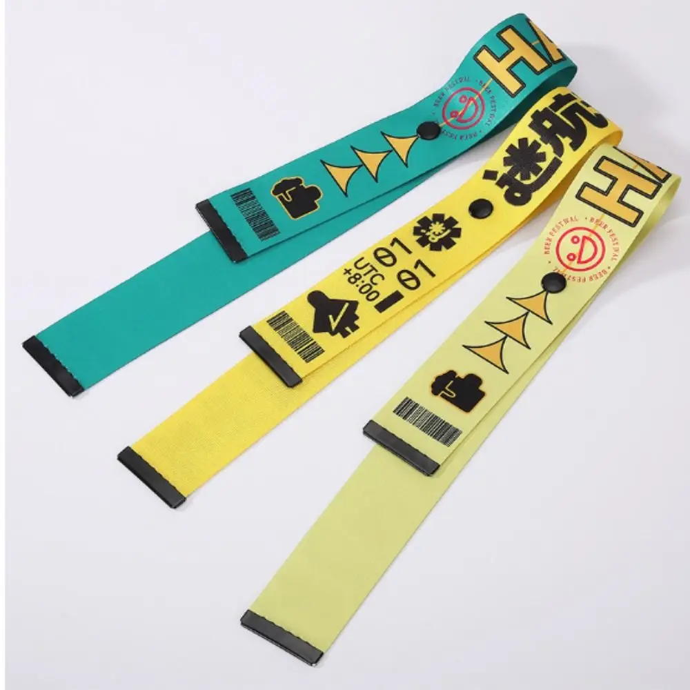 

Polyester Luggage Streamer Creative Cartoon Graffiti Colorful Suitcase Label Luggage Compartment Strap Travel