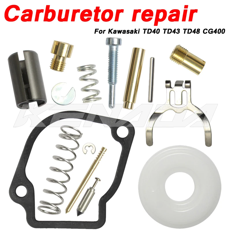 

Carburetor repair kit For Kawasaki TD40 TD43 TD48 CG400 Kaaz Trimmer Replacement Carburetor BrushCutter Carb Asy Grass Eater