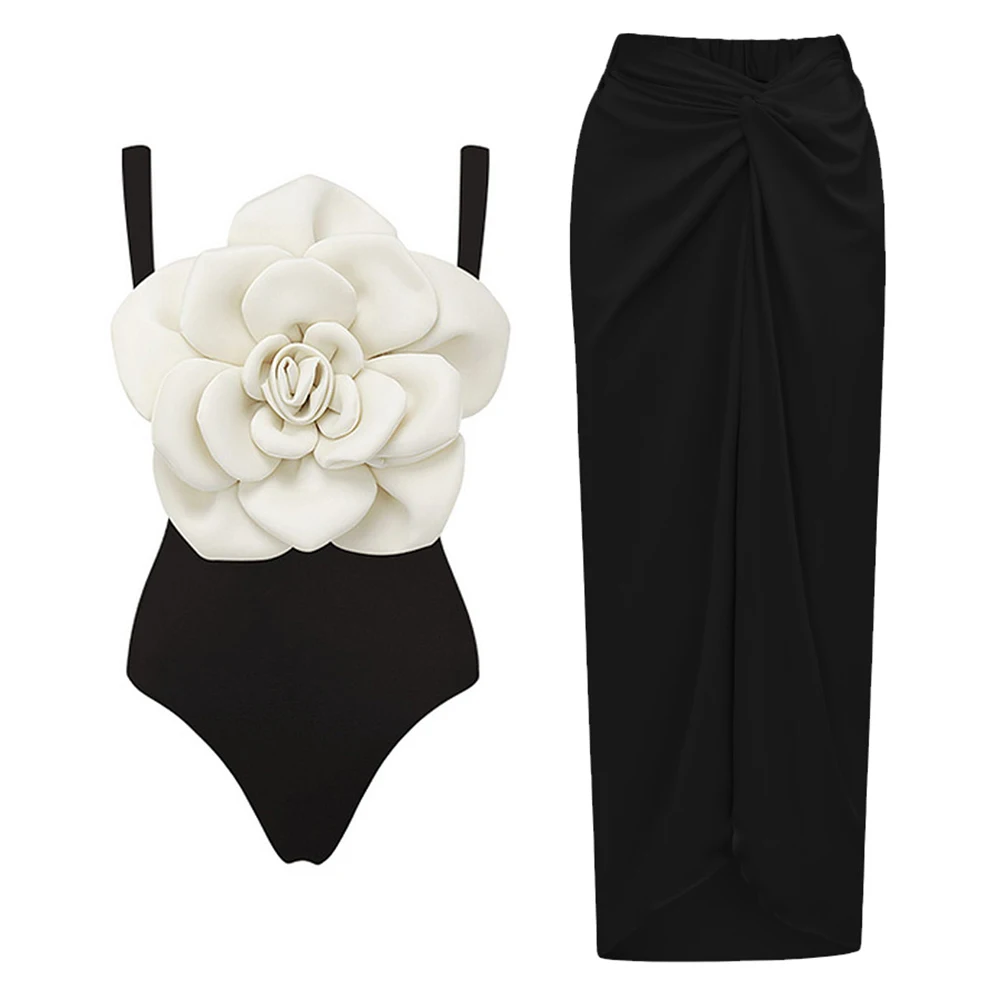 2024 New Print Flower One Piece Swimsuit Luxury Women Swimwear Monokini