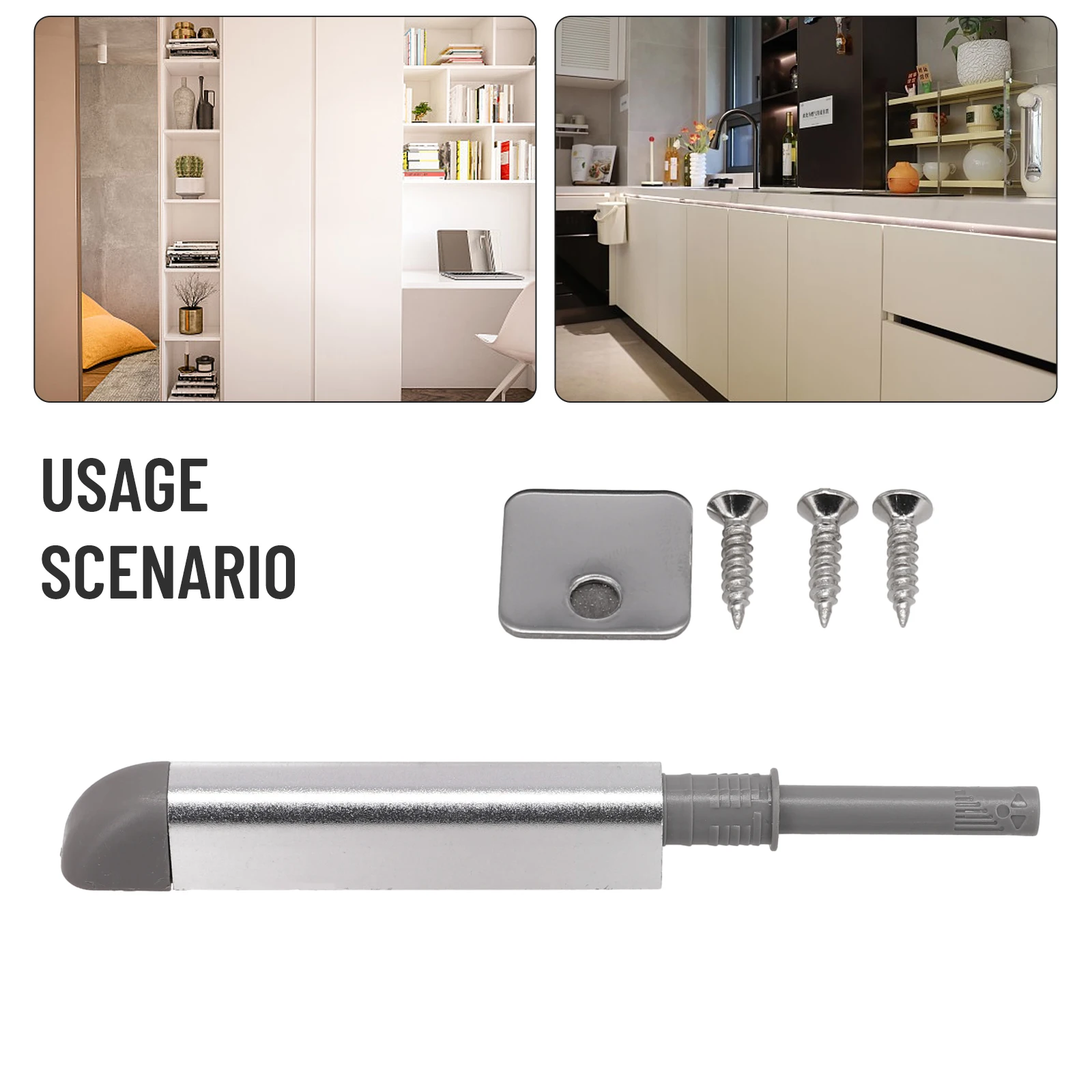 Description Picture 2 of itemCabinet Catches Door Stop Drawer Soft Close Wardrobe Damper Buffers Rebound Device Invisible Magnetic Suction Furniture Hardware