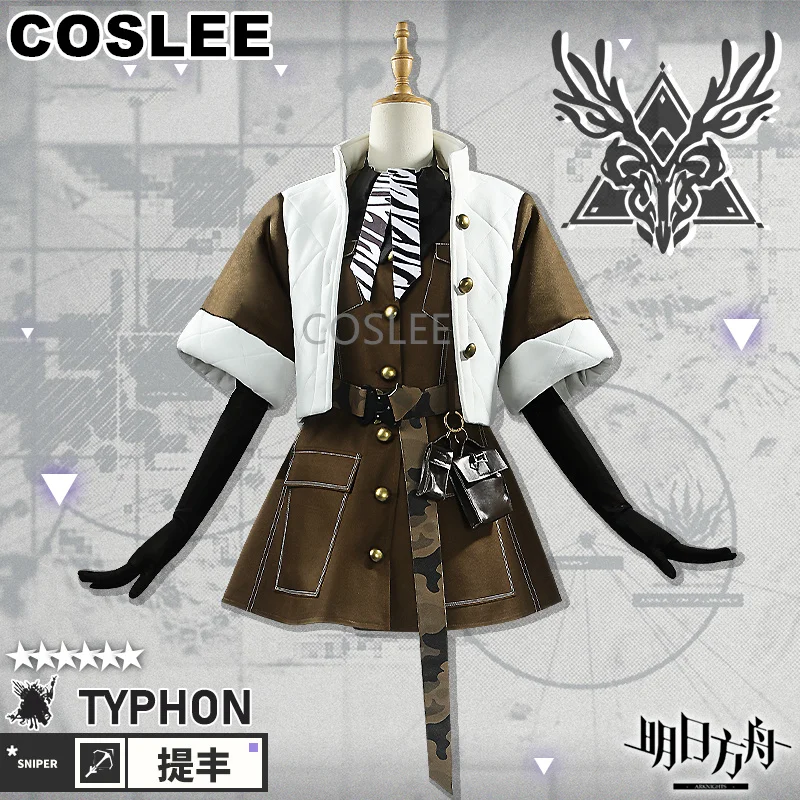 

COSLEE Arknights Typhon Cosplay Costume Fashion Lovely Uniform Dress Game Suit Halloween Party Outfit Women S-XXL Customized New