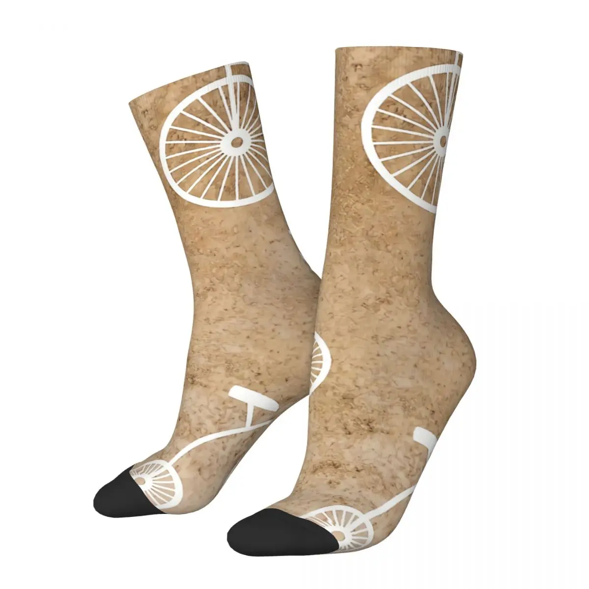 

Funny Men's Socks Penny Farthing Vintage Harajuku Bicycle Bike Hip Hop Casual Crew Crazy Sock Gift Pattern Printed