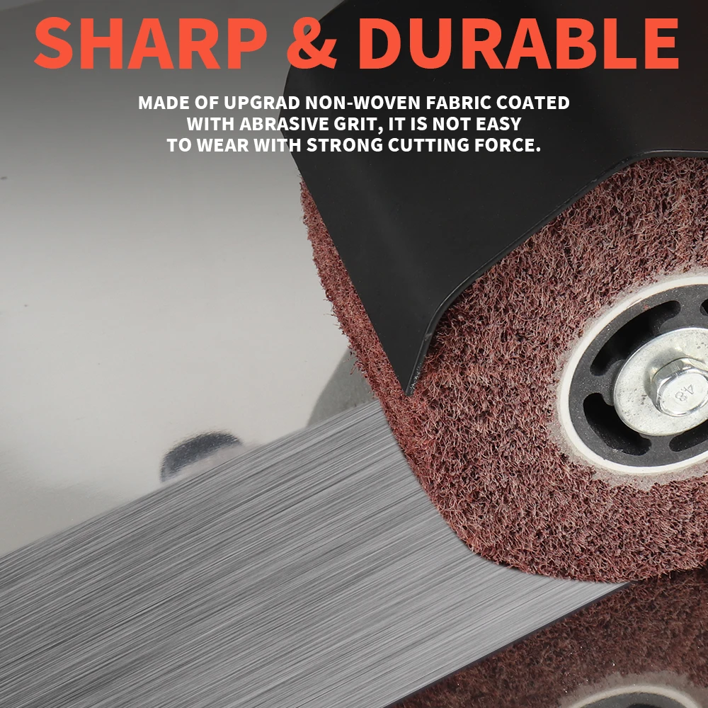 Nylon Non-Woven Abrasive Flap Brush for Polishing and Deburring Stainless Steel and Metal, 60-600 Grit