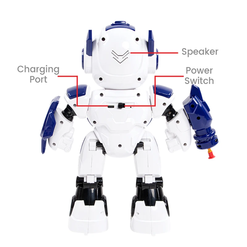 Programmable RC Robot Warrior Toy with Touch Sensor and Soft Bullet Launch