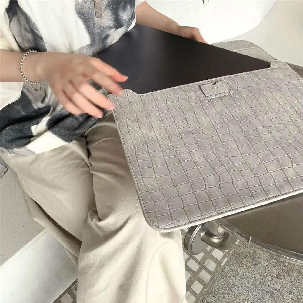 Elegant Leather Pattern Laptop Sleeve and Tablet Pouch