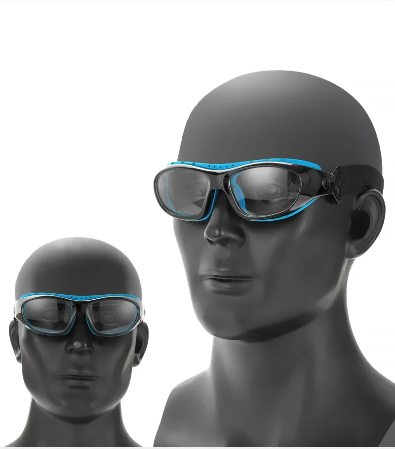 Front angle of athletic goggles