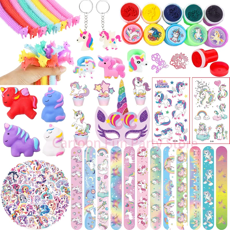 Einhorn Party Einhorn Party Dekoration Geschenke Jungen Mädchen Einhorn Aufkleber Slap Armband Stempel Einhorn Geburtstag Party Supplie
