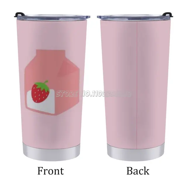 Eper Tej Rajzfilm Kawaii Utazási Bögre Jég Csésze 304 Rozsdamentes Acél Vákuum Szigetelt Autó Kávé Koreai Őszibarack Mil - Image 3