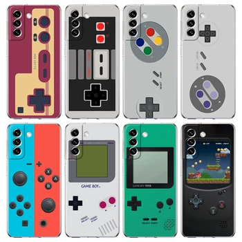 Videogioco Boy Vintage GamePad Custodia per telefono per Samsung Galaxy S24 Plus S23 S22 S21 S20 FE Ultra 5G S10 S10E S9 Custodia morbida e trasparente