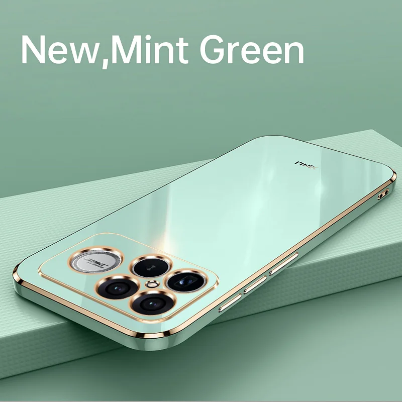 Luxury Electroplated Silicone TPU Case in Straight-Edge Design