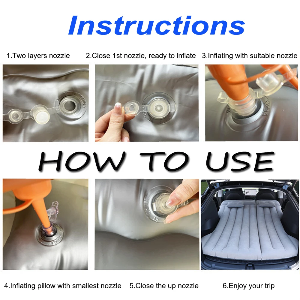 テスラモデルy用の車の空気膨張マットレス,車のSUVトランク