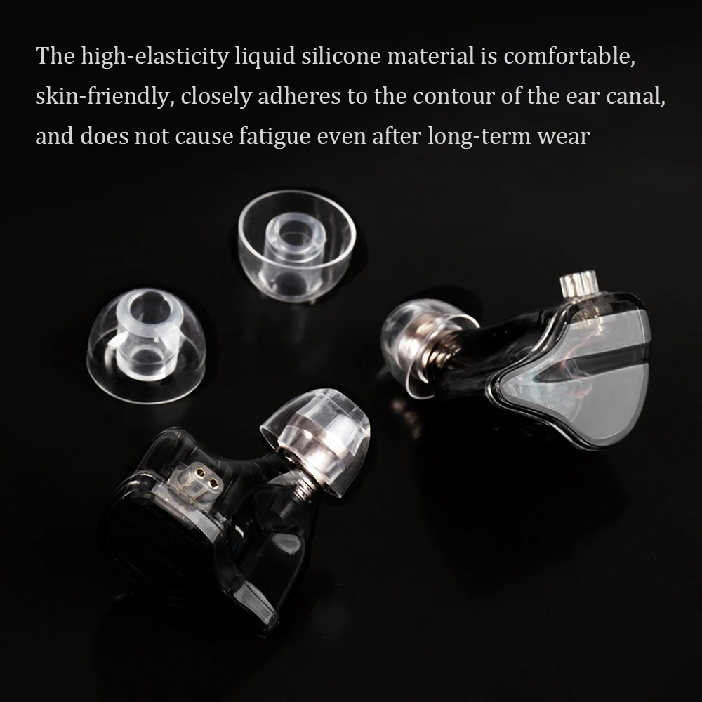 Transparent Liquid Silicone Earbuds Eartips - Noise Isolating, Soft, and Safe Accessory