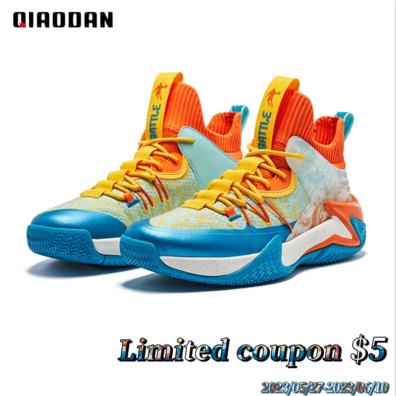 Qiaodan Chaussures De Basketball Pour Hommes, Baskets À Coussin