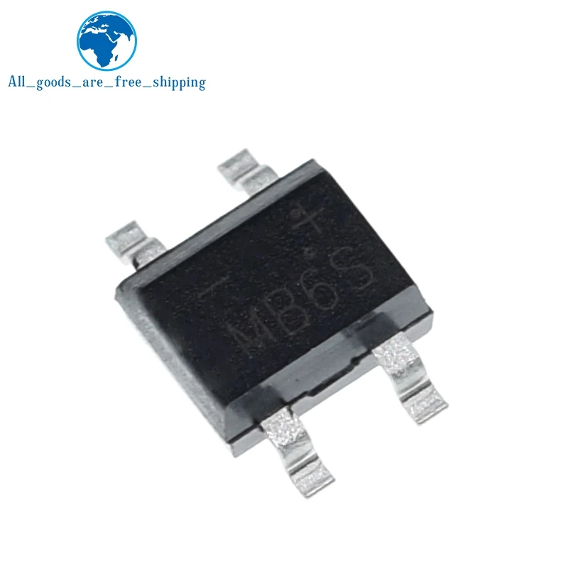 TZT 10pcs 600V 0.5A SOP-4 SMD rectifier diode bridge mb6s