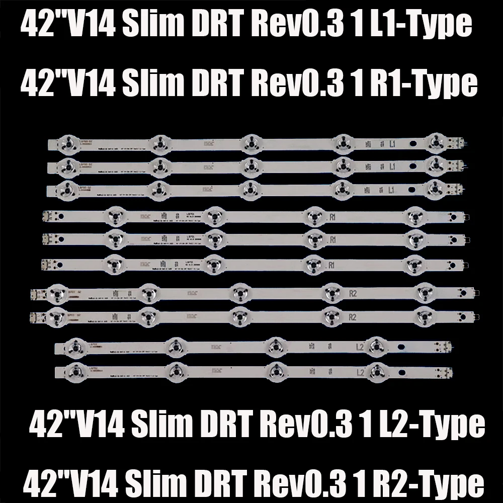 Tira de Retroiluminação Led para 42 V14 Slim Drt Rev0.3 Tx42as740b Tx-42as650b Tx-42asw754 tv Tx-42as650e Tx-42as750e Tx-42as740e