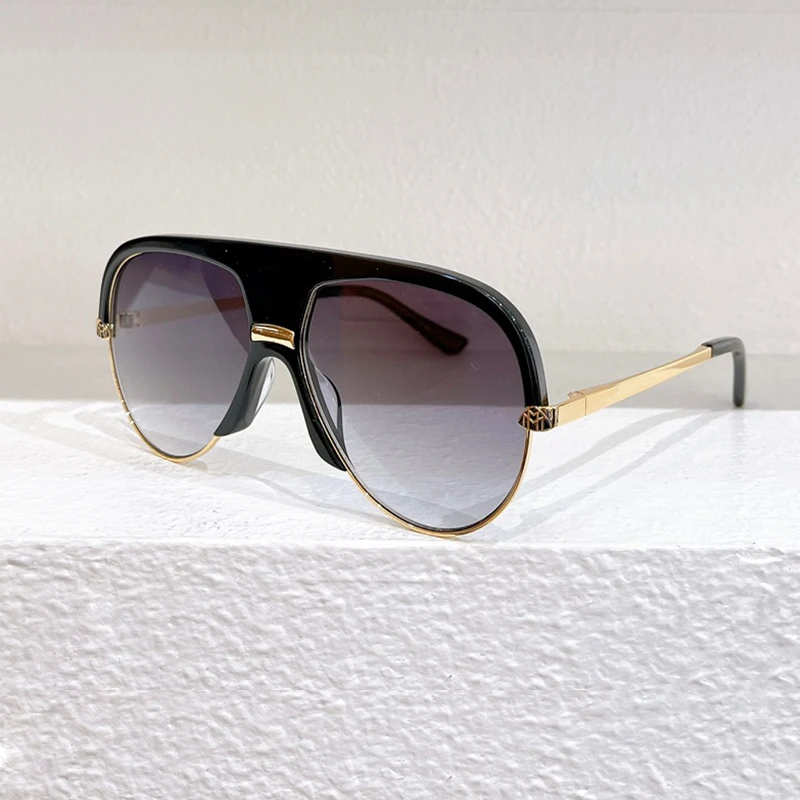 

Vintage Luxury Brand Men Women Sunglasses Classic Toad Mirror Design Shades Personalized Futurism Large Frame Sunnies