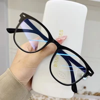 Nouvelles lunettes de myopie transparentes finies pour hommes et femmes, de -1.0 à -6.0, monture noire, verres correcteurs pour myopie 4