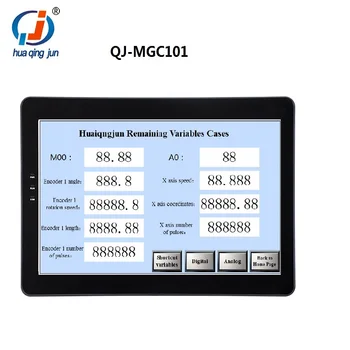 Huaqingjun 10.1 Inch LCD HMI Ethernet RS485 232 422 Communication DC19-30V Touch Screen for VFD 1