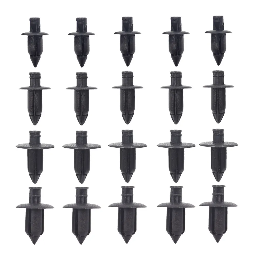 20x Car Plastic Fairing Rivet Setting Panel Fastener Clips 4 Size Mix Push Pin Auto Fastener 6mm 7mm 8mm Interior