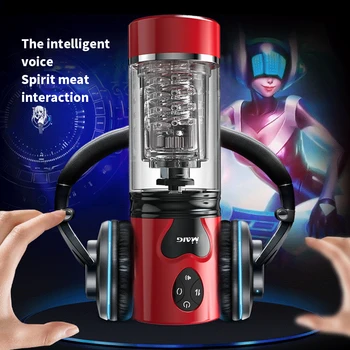 Male Masturbator Automatic Telescopic Rotation Real Vagina Voice Masturbation Cup For Men Pocket Pussy Strong Thrusting Sex Toys 3