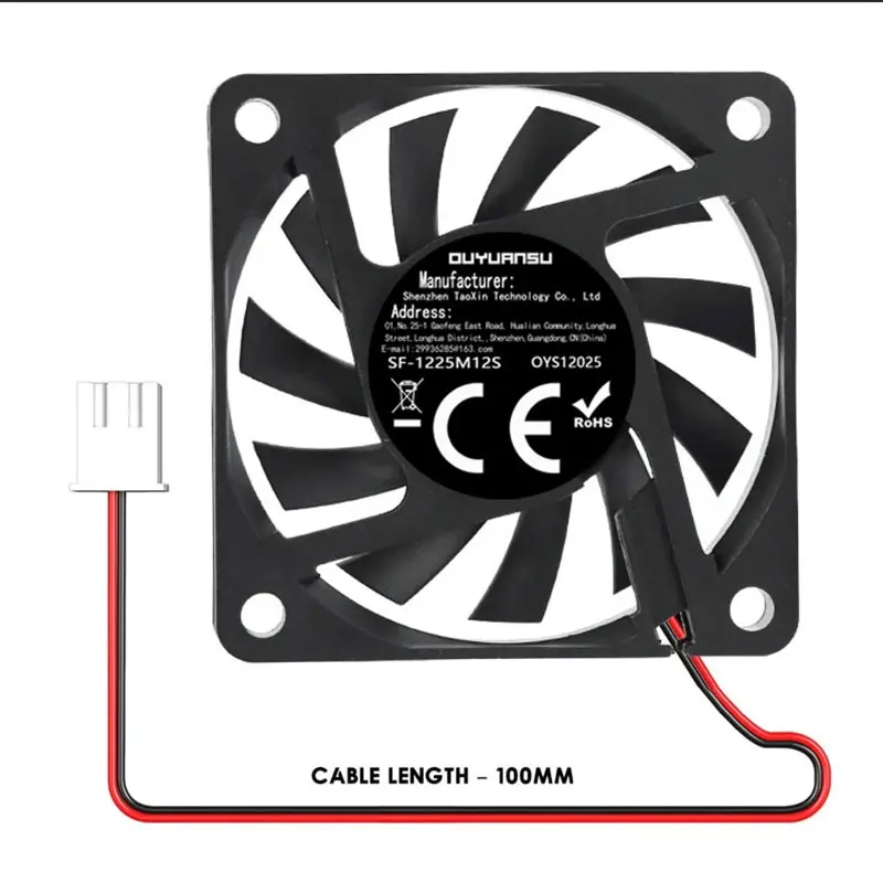 40mmx40mmx10mm 50mmx50mmx10mm 60mmx60mmx10mm 5V 2Pin DC Cooling Silent Fan CPU thumbnail 6