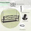 Metal Porch Swings 2 Person Outdoor Hanging Garden Bench, Wide Seat & Curved Armrests, 485 Lbs Weight, Patio Swings 5
